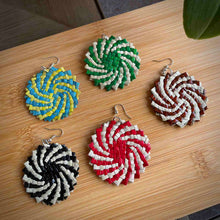 Load image into Gallery viewer, Sunny Vibes Only Pandan Straw Earrings