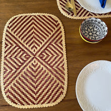 Load image into Gallery viewer, Diamond in the Weave Bamboo Placemats