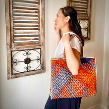Load image into Gallery viewer, Orange You Bluetiful Bayong Bag
