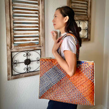 Load image into Gallery viewer, Orange You Bluetiful Bayong Bag
