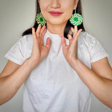 Load image into Gallery viewer, Sunny Vibes Only Pandan Straw Earrings
