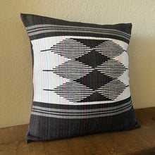 Load image into Gallery viewer, Sustainable handmade black Inabel pillow cover crafted in the Philippines

