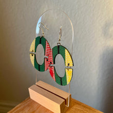 Load image into Gallery viewer, Handmade Cordillera fabric earrings celebrating Filipino culture, weaving traditions, and craftsmanship.
