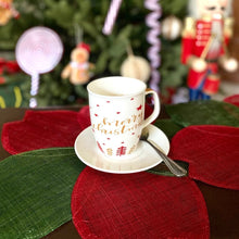 Load image into Gallery viewer, Make a Point Poinsettia Placemat Set
