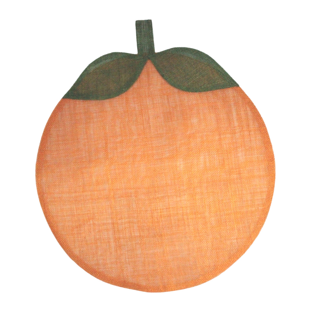 orange fruit placemat on white background