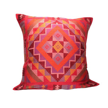 Load image into Gallery viewer, Philippines red geometric pillow case on white background
